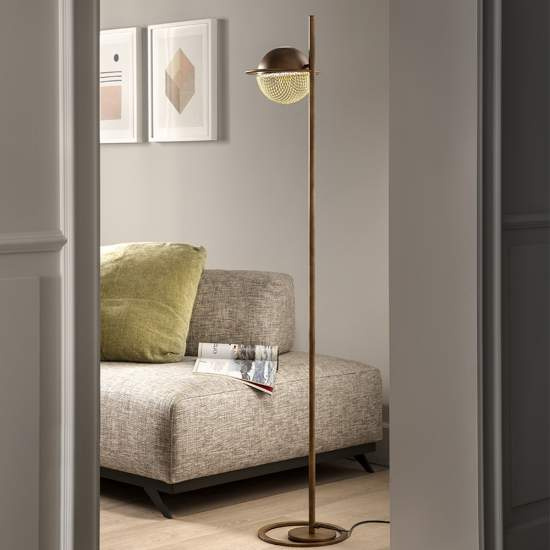 Piantane - Lampade Da Terra Moderno Iglù Metallo Bronzo 1 Luce IGLU-STL1