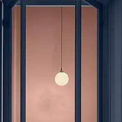 Lampadario Contemporaneo Tee D20Cm Metallo Rame Vetro 1 Luce