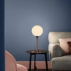 Lampada Da Scrivania Contemporanea Tee Metallo Rame Vetro 1 Luce