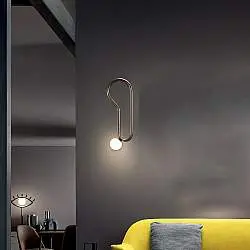 Applique Contemporanea Visio Sx Metallo Marrone Vetro Led 5,5W