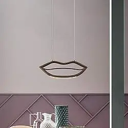 Sospensione Contemporanea Visio Bocca Metallo Marrone Vetro Led 5,5W