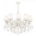 Lampadario Shabby Chic Grace Metallo Bianco 10 Luci ARM247-10-G