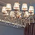 Lampadario Shabby Chic Grace Metallo Bianco 10 Luci ARM247-10-G