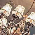 Lampadario Shabby Chic Grace Metallo Bianco 10 Luci ARM247-10-G