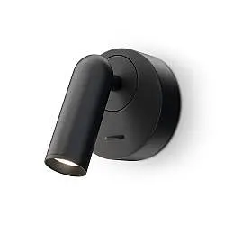 Applique Da Parete Moderno Mirax Metallo Nero Luce Led Integrato 3W Ip20