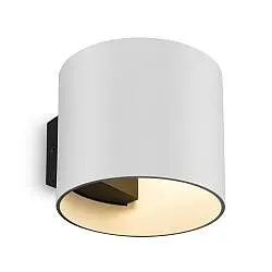 Applique Da Parete Moderno Rond Alluminio Bianco 1 Luce G9 50W
