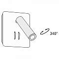 Applique Da Parete Moderno Ios 176 Alluminio Nero Luce Led Integrato 10W C175-WL-01-6W-B