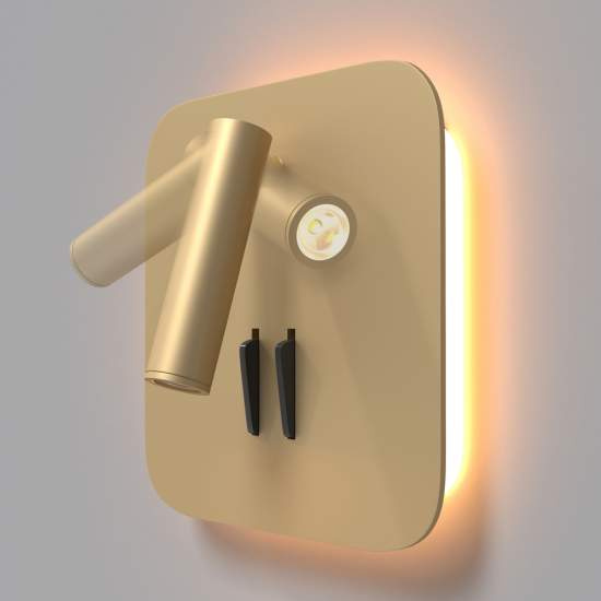 Applique Da Parete Moderno Ios 176 Alluminio Oro Luce Led Integrato 9W C175-WL-01-6W-MG