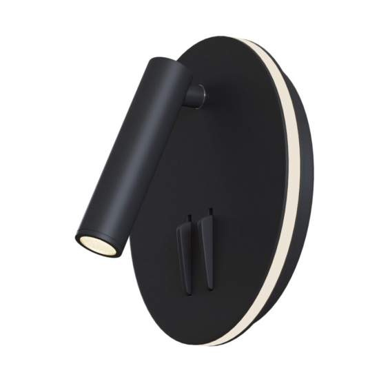 Applique Da Parete Interno Moderno Ios 176 Alluminio Nero Luce Led Integrato 10W C176-WL-01-6W-B