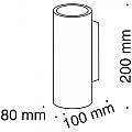 Applique Da Parete Moderno Parma Pietra - Cemento - Gesso Bianco 2 Luci Gu10 5W C191-WL-02-W