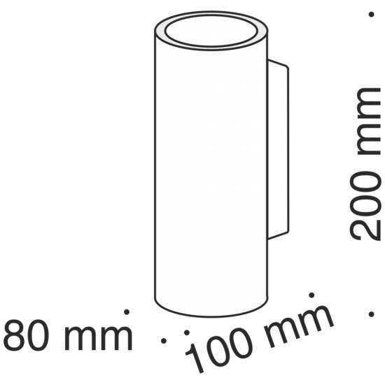 Applique Da Parete Moderno Parma Pietra - Cemento - Gesso Bianco 2 Luci Gu10 5W C191-WL-02-W