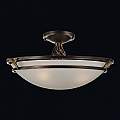 Plafoniera Contemporanea Combinare Metallo Bronzo 3 Luci Diffusore In Vetro C232-CL-03-R