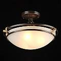 Plafoniera Contemporanea Combinare Metallo Bronzo 3 Luci Diffusore In Vetro C232-CL-03-R