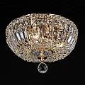 Plafoniera Contemporanea Basfor Metallo Oro 3 Luci Diffusori Tessile DIA100-CL-03-G