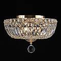 Plafoniera Contemporanea Basfor Metallo Oro 3 Luci Diffusori Tessile DIA100-CL-03-G