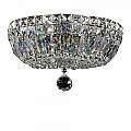 Plafoniera Contemporaneo Basfor Metallo Nichel 3 Luci Diffusori Cotone DIA100-CL-03-N