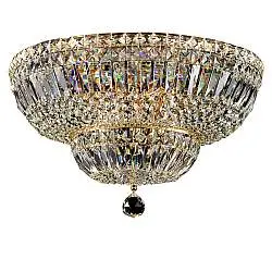 Plafoniera Contemporanea Basfor Metallo Oro 12 Luci