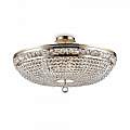Plafoniera Contemporanea Ottilia Metallo Oro 12 Luci Diffusori Metallo DIA700-CL-12-G
