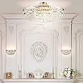 Plafoniera Contemporanea Ottilia Metallo Oro 12 Luci Diffusori Metallo DIA700-CL-12-G