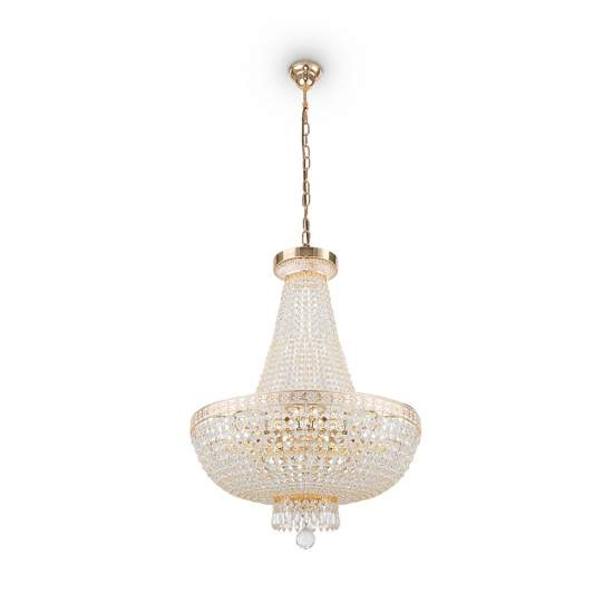 Lampadaro Contemporaneo Bella Metallo Oro 8 Luci Diffusori Metallo DIA750-TT50-WG