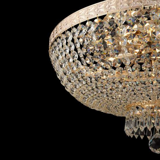 Lampadaro Contemporaneo Bella Metallo Oro 8 Luci Diffusori Metallo DIA750-TT50-WG