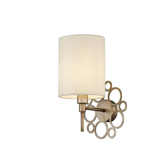 Applique Contemporanea Anna Metallo Colore Oro 1 Luce Diffosore In Pvc Crema H007WL-01G