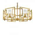 Lampadario Contemporaneo Bowi Struttura In Metallo Colore Oro 6 Luci H009PL-06G