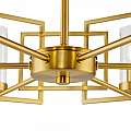 Lampadario Contemporaneo Bowi Struttura In Metallo Colore Oro 6 Luci H009PL-06G