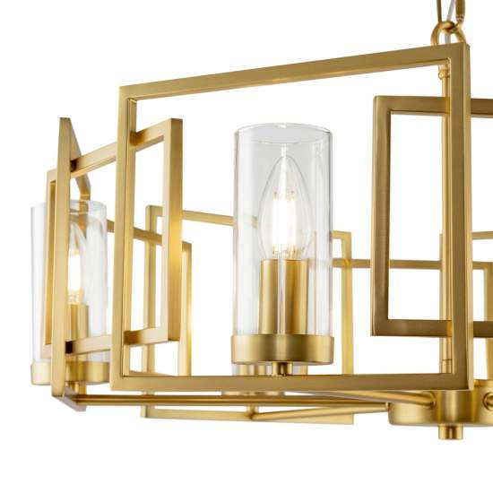 Lampadario Contemporaneo Bowi Struttura In Metallo Colore Oro 6 Luci H009PL-06G