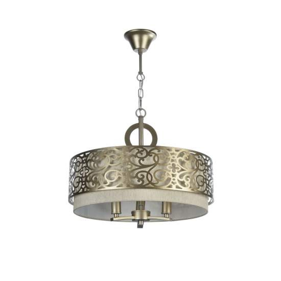 Lampadario Contemporaneo Venera Metallo Ottone 3 Luci Diffusore In Pvc H260-03-N