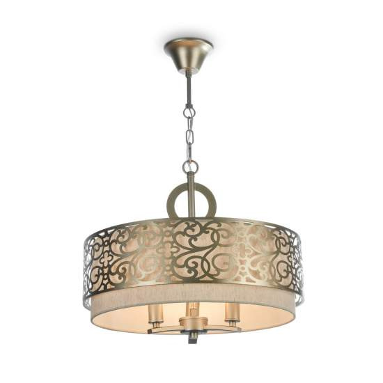 Lampadario Contemporaneo Venera Metallo Ottone 3 Luci Diffusore In Pvc H260-03-N