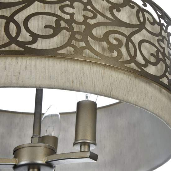 Lampadario Contemporaneo Venera Metallo Ottone 3 Luci Diffusore In Pvc H260-03-N