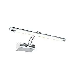 Applique Da Parete Moderno Fino Metallo Cromo 1 Luce Led 12,1W