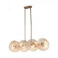Lampadario Contemporaneo Aster Lineare Metallo Oro 8 Luci Con Diffusore In Vetro MOD007PL-08G1