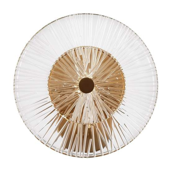 Applique Contemporanea Aster 1 Luce Con Diffusore Vetro E Rosone Oro In Metallo MOD007WL-01G