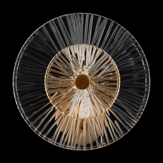 Applique Contemporanea Aster 1 Luce Con Diffusore Vetro E Rosone Oro In Metallo MOD007WL-01G