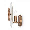 Applique Contemporanea Aster 1 Luce Con Diffusore Vetro E Rosone Oro In Metallo MOD007WL-01G