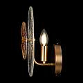Applique Contemporanea Aster 1 Luce Con Diffusore Vetro E Rosone Oro In Metallo MOD007WL-01G