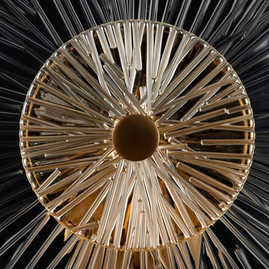 Applique Contemporanea Aster 1 Luce Con Diffusore Vetro E Rosone Oro In Metallo MOD007WL-01G