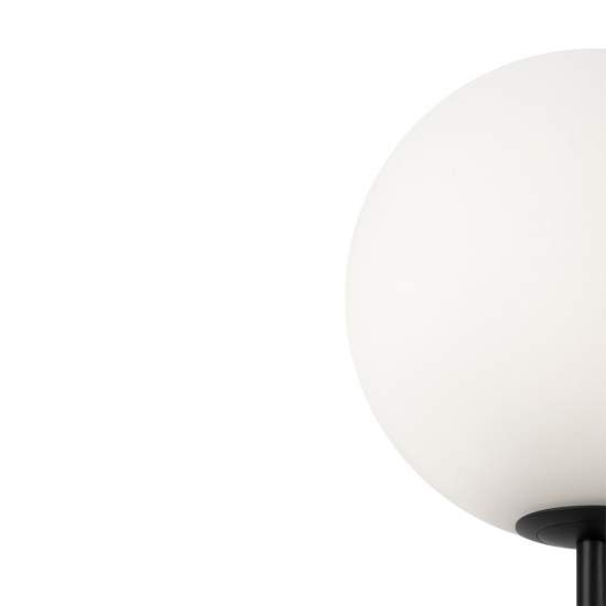 Piantana Contemporanea Ring Metallo Nero 1 Luce E Diffusore Bianco | Maytoni