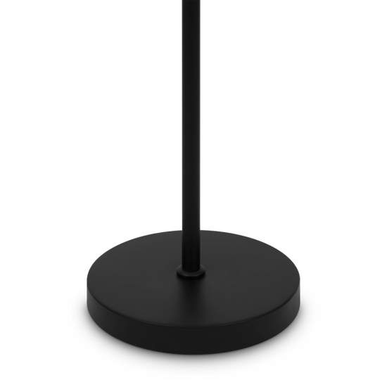 Piantana Contemporanea Ring Metallo Nero 1 Luce E Diffusore Bianco | Maytoni