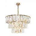 Lampadario Contemporaneo Puntes Metallo Oro 18 Luci MOD043PL-18G