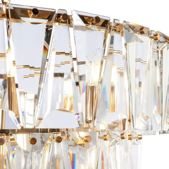 Lampadario Contemporaneo Puntes Metallo Oro 18 Luci MOD043PL-18G