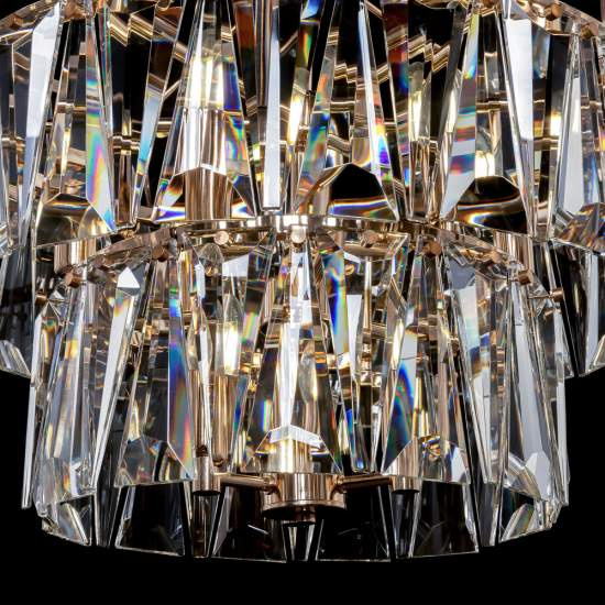 Lampadario Contemporaneo Puntes Metallo Oro 18 Luci MOD043PL-18G