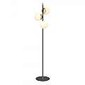 Piantana Contemporanea Nostalgia Metallo Oro Opaco 3 Luci Diffusori Bianchi MOD048FL-03G