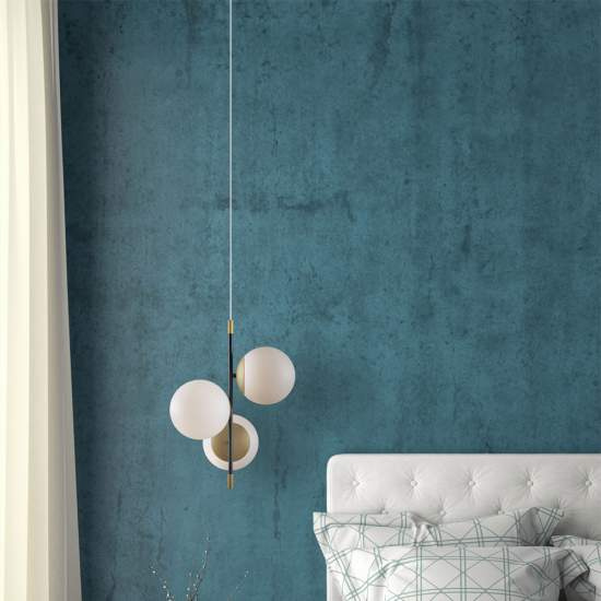Sospensione Contemporanea Nostalgia Metallo Oro Opaco 3 Luci Diffusori Bianchi MOD048PL-03G