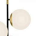 Sospensione Contemporanea Nostalgia Metallo Oro Opaco 3 Luci Diffusori Bianchi MOD048PL-03G