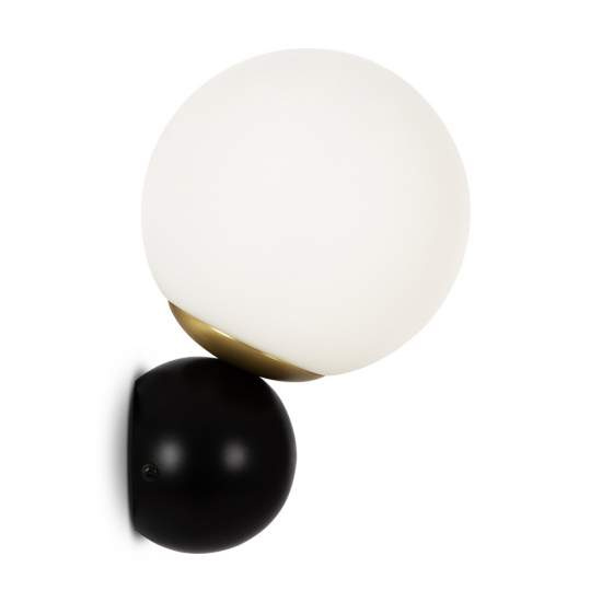 Applique Contemporanea Nostalgia Metallo Oro Opaco 1 Luce Diffusore Bianco MOD048WL-01G