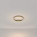 Lampadario A Sospensione Moderno Rim Alluminio Ottone 1 Luce Led 25W MOD058CL-L25BS3K