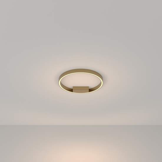 Lampadario A Sospensione Moderno Rim Alluminio Ottone 1 Luce Led 25W MOD058CL-L25BS3K